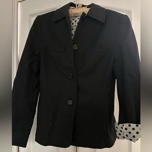 Ellen Tracy Black Blazer with Polka Dot Lining